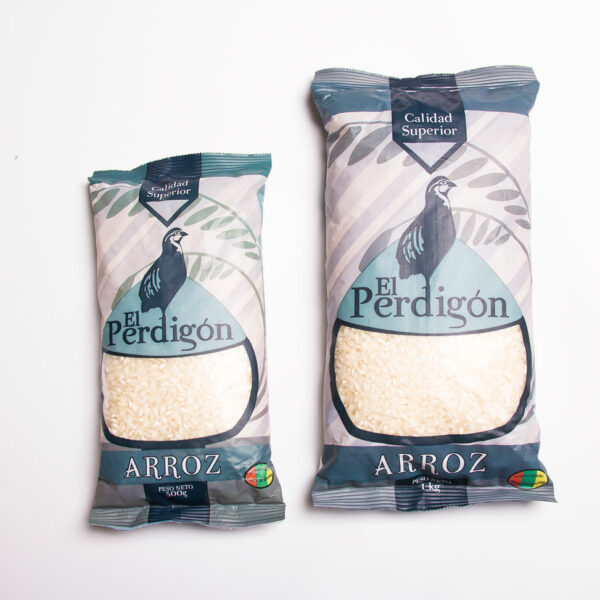Packaging arroz El Perdigón